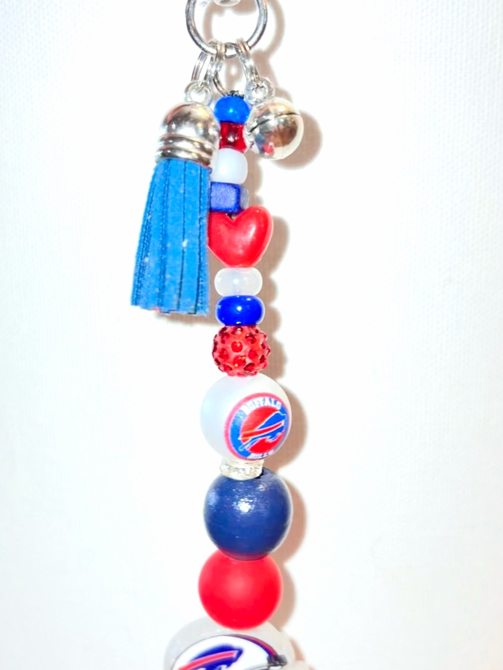 Buffalo Bills Handmade Keychain Beaded Purse Charm